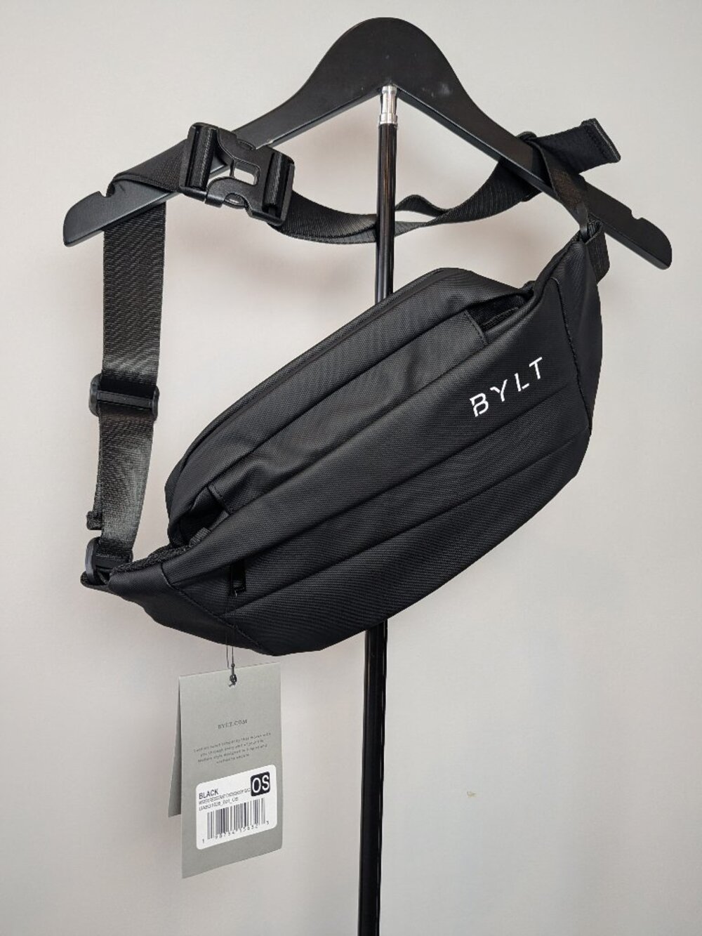 NWT BYLT Water Resistant Crossbody Bag Black Blokecore Travel Adventure